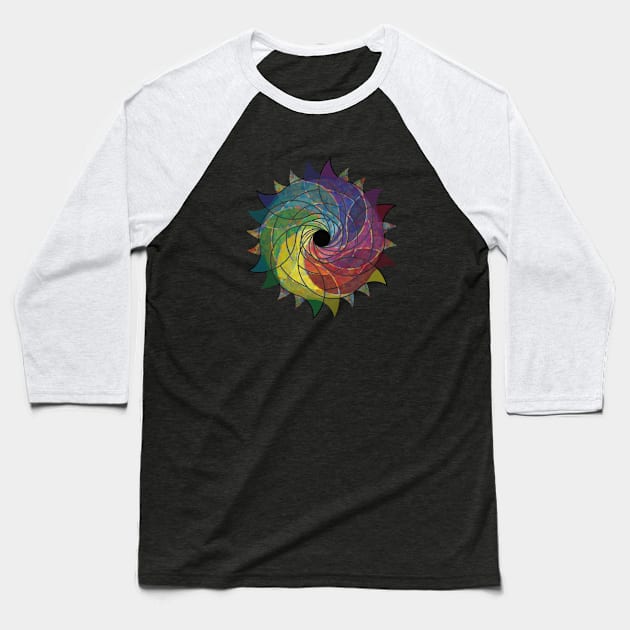 Razor Flower Baseball T-Shirt by emanuellindqvist